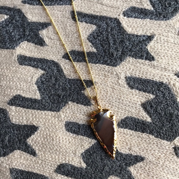 ⭐️HP⭐️Stone arrowhead pendant US crafted - Picture 1 of 5